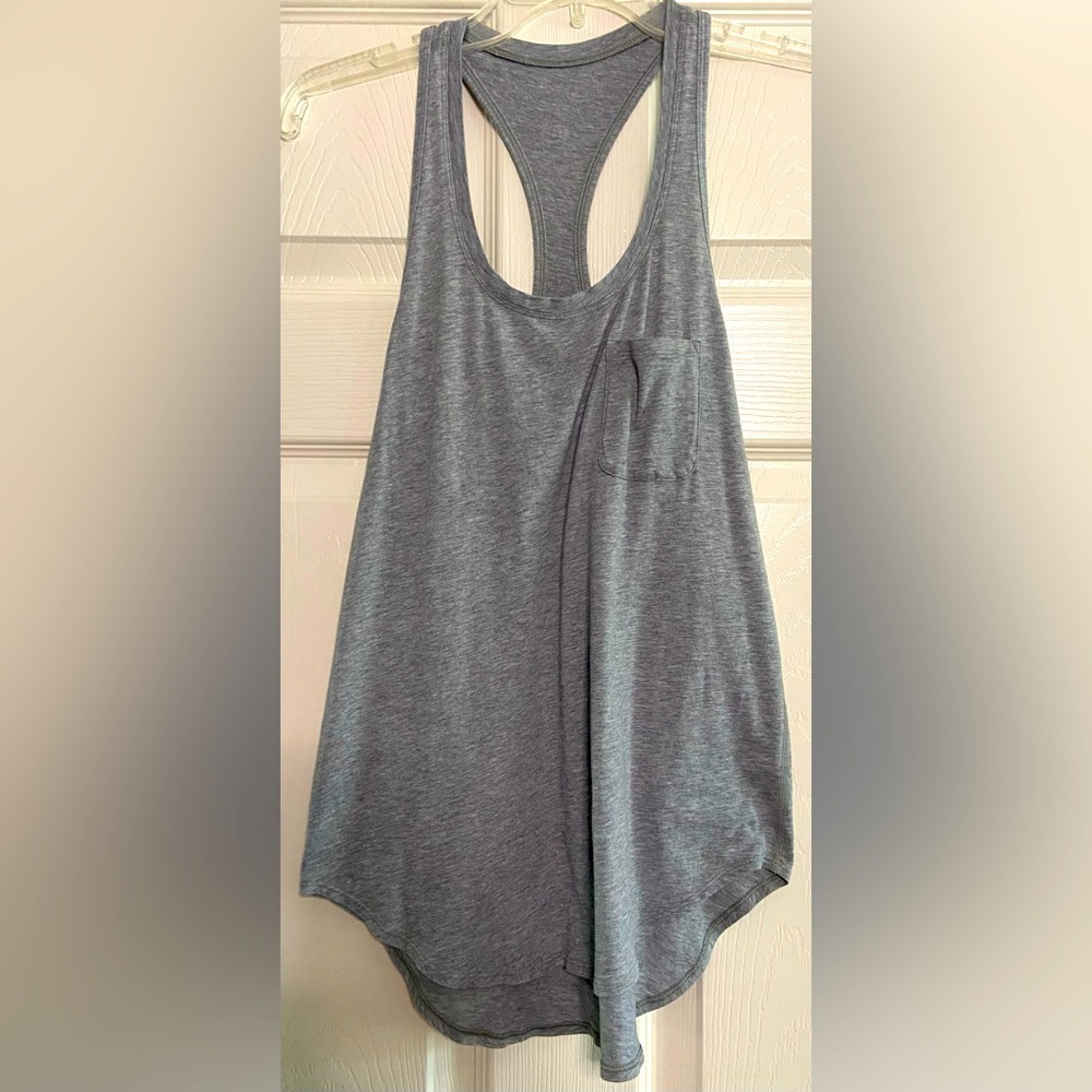 Lululemon Womens Gray Racerback Tank Top Size 6